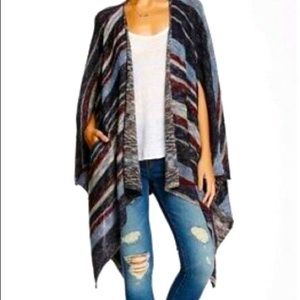 Free People Big Trail Poncho Cardigan